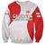 Georgia Flag Sweatshirt with Born to Roar with Red Lion and National Symbols - Wonder Print Shop