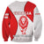 Georgia Flag Sweatshirt with Born to Roar with Red Lion and National Symbols - Wonder Print Shop
