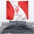 Georgia Flag Tapestry with Born to Roar with Red Lion and National Symbols - Wonder Print Shop