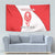 Georgia Flag Tapestry with Born to Roar with Red Lion and National Symbols - Wonder Print Shop