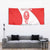 Georgia Flag Tapestry with Born to Roar with Red Lion and National Symbols - Wonder Print Shop