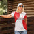 Georgia Flag Women Polo Shirt with Born to Roar with Red Lion and National Symbols - Wonder Print Shop