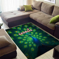 Georgia Peacock Area Rug with Slay in Silence Shine Like a Peacock Design - Wonder Print Shop