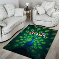 Georgia Peacock Area Rug with Slay in Silence Shine Like a Peacock Design - Wonder Print Shop