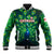 Georgia Peacock Baseball Jacket with Slay in Silence Shine Like a Peacock Design - Wonder Print Shop