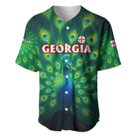 Georgia Peacock Baseball Jersey with Slay in Silence Shine Like a Peacock Design - Wonder Print Shop