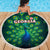 Georgia Peacock Beach Blanket with Slay in Silence Shine Like a Peacock Design - Wonder Print Shop