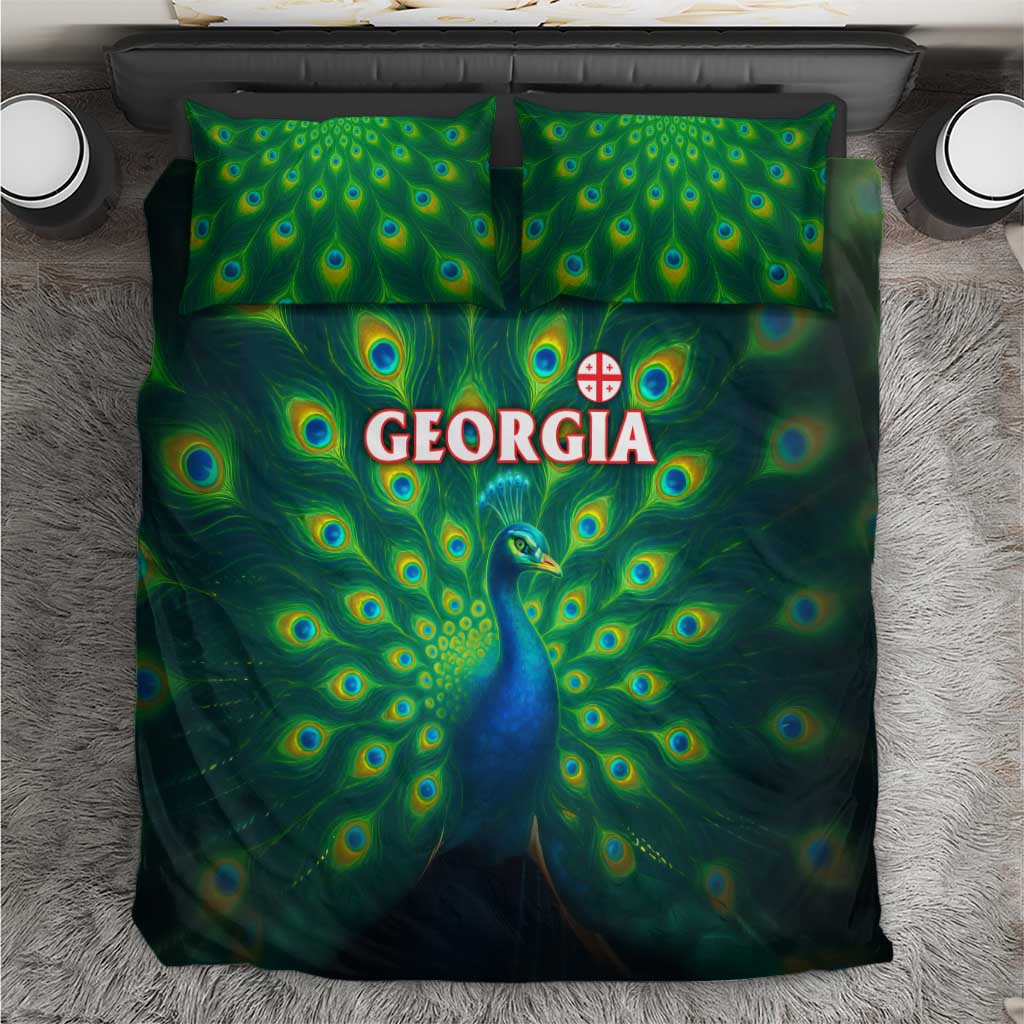 Georgia Peacock Bedding Set with Slay in Silence Shine Like a Peacock Design - Wonder Print Shop