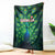 Georgia Peacock Blanket with Slay in Silence Shine Like a Peacock Design - Wonder Print Shop