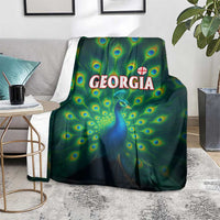 Georgia Peacock Blanket with Slay in Silence Shine Like a Peacock Design - Wonder Print Shop
