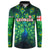 Georgia Peacock Button Sweatshirt with Slay in Silence Shine Like a Peacock Design - Wonder Print Shop