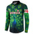 Georgia Peacock Button Sweatshirt with Slay in Silence Shine Like a Peacock Design - Wonder Print Shop