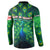 Georgia Peacock Button Sweatshirt with Slay in Silence Shine Like a Peacock Design - Wonder Print Shop