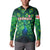 Georgia Peacock Button Sweatshirt with Slay in Silence Shine Like a Peacock Design - Wonder Print Shop