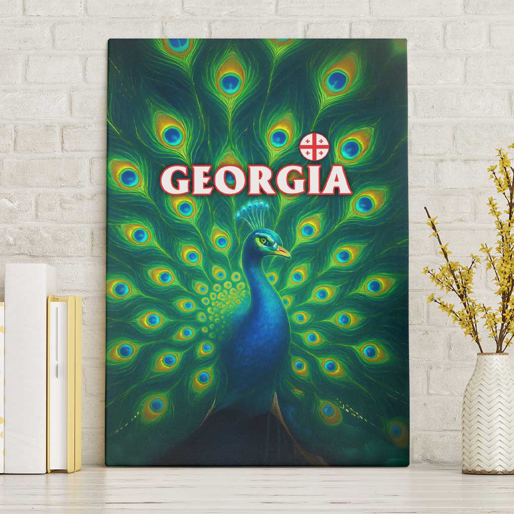 Georgia Peacock Canvas Wall Art with Slay in Silence Shine Like a Peacock Design - Wonder Print Shop