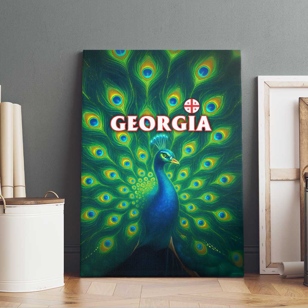 Georgia Peacock Canvas Wall Art with Slay in Silence Shine Like a Peacock Design - Wonder Print Shop