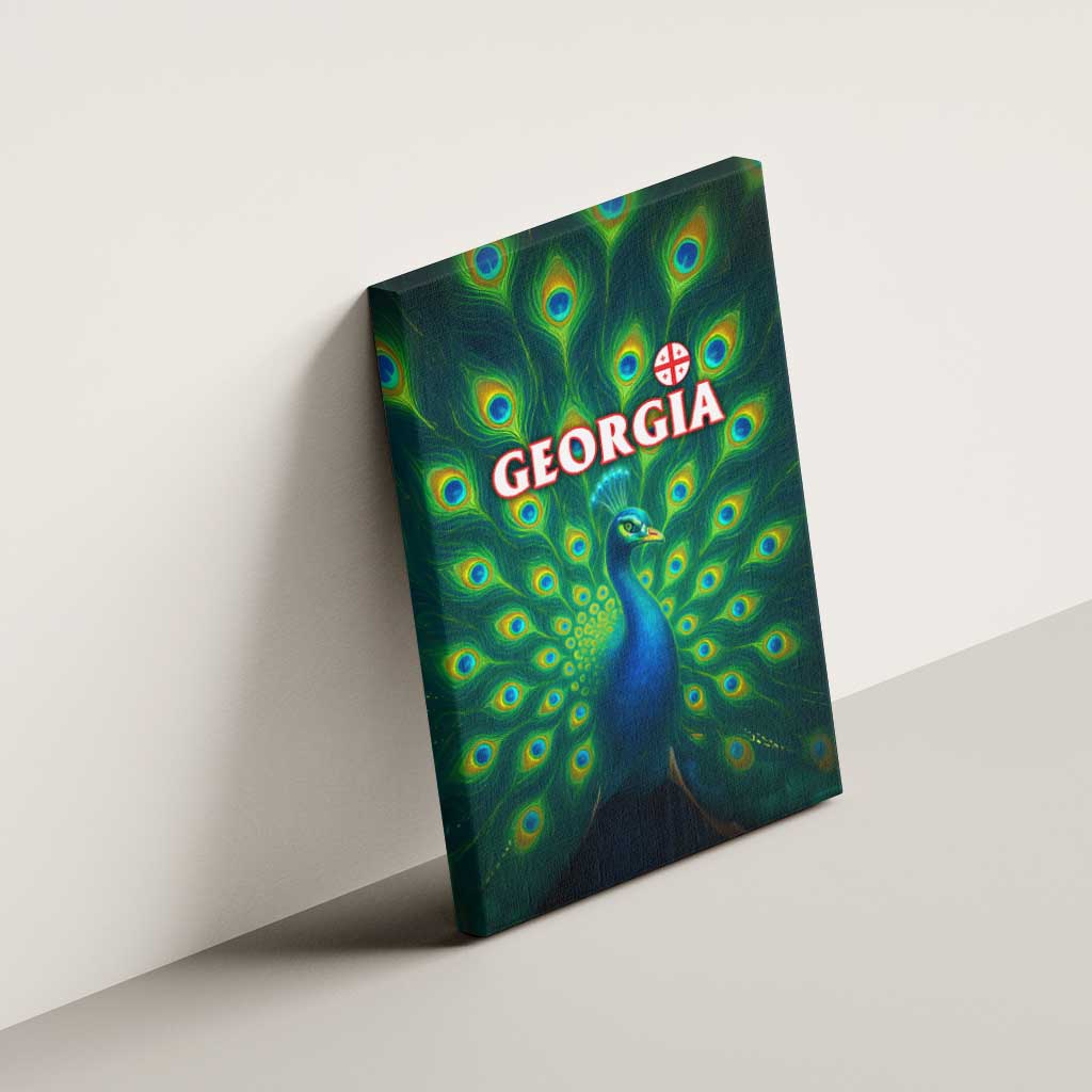 Georgia Peacock Canvas Wall Art with Slay in Silence Shine Like a Peacock Design - Wonder Print Shop