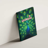 Georgia Peacock Canvas Wall Art with Slay in Silence Shine Like a Peacock Design - Wonder Print Shop