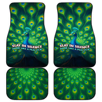 Georgia Peacock Car Mats with Slay in Silence Shine Like a Peacock Design - Wonder Print Shop