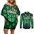 Georgia Peacock Couples Matching Off Shoulder Short Dress and Long Sleeve Button Shirt with Slay in Silence Shine Like a Peacock Design - Wonder Print Shop