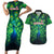 Georgia Peacock Couples Matching Short Sleeve Bodycon Dress and Hawaiian Shirt with Slay in Silence Shine Like a Peacock Design - Wonder Print Shop