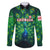 Georgia Peacock Family Matching Long Sleeve Bodycon Dress and Hawaiian Shirt with Slay in Silence Shine Like a Peacock Design - Wonder Print Shop