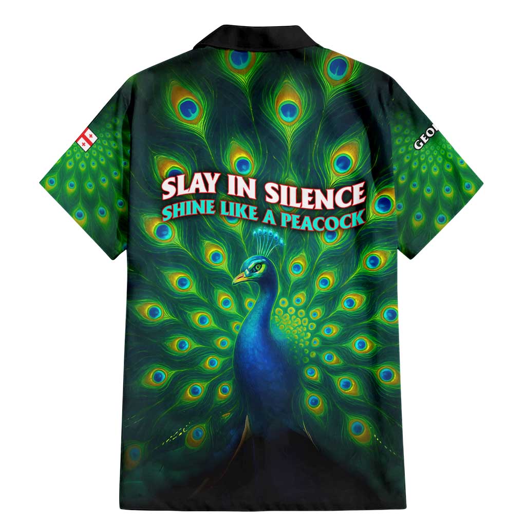 Georgia Peacock Family Matching Mermaid Dress and Hawaiian Shirt with Slay in Silence Shine Like a Peacock Design - Wonder Print Shop