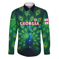 Georgia Peacock Family Matching Off The Shoulder Long Sleeve Dress and Hawaiian Shirt with Slay in Silence Shine Like a Peacock Design - Wonder Print Shop