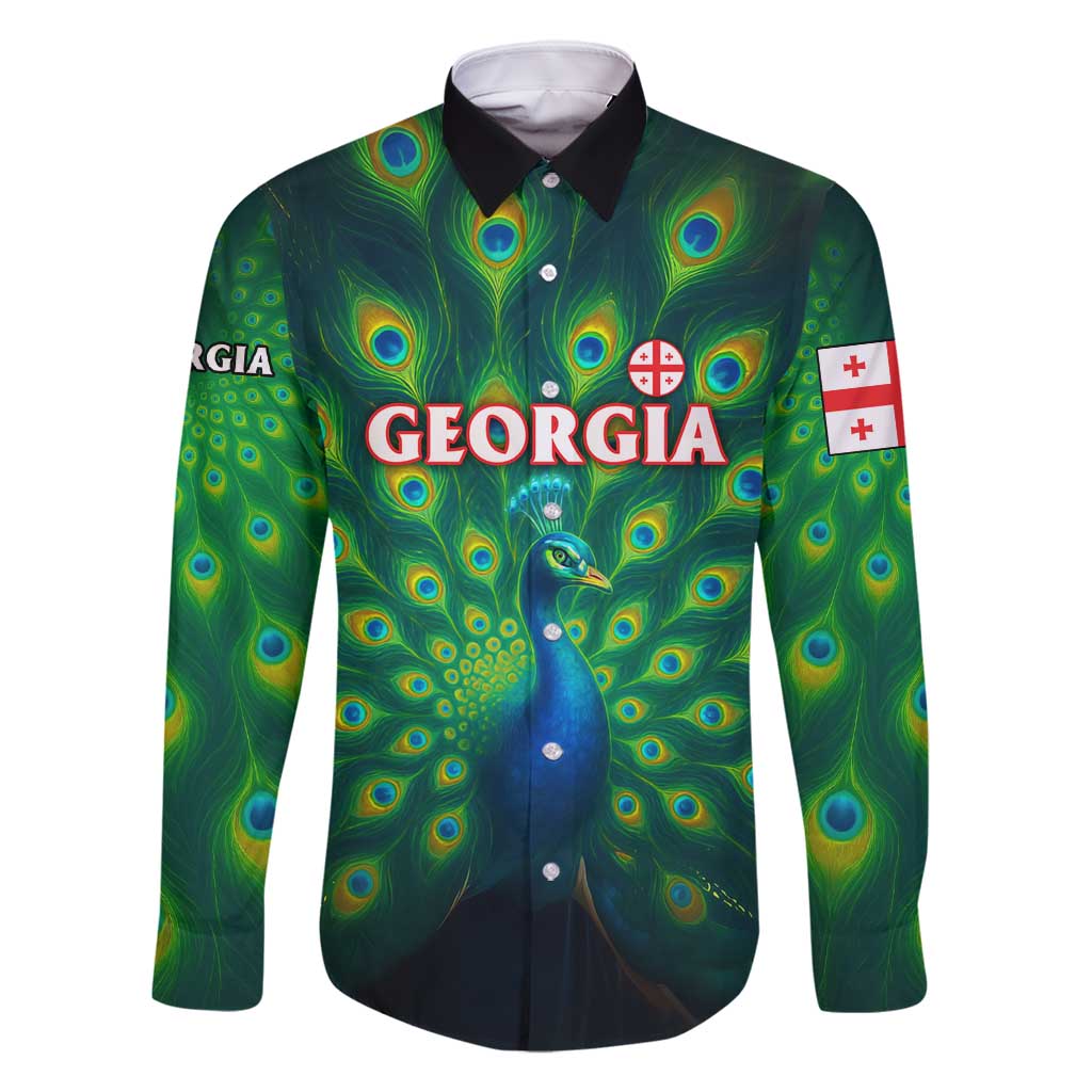 Georgia Peacock Family Matching Off Shoulder Maxi Dress and Hawaiian Shirt with Slay in Silence Shine Like a Peacock Design - Wonder Print Shop