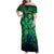 Georgia Peacock Family Matching Off Shoulder Maxi Dress and Hawaiian Shirt with Slay in Silence Shine Like a Peacock Design - Wonder Print Shop