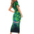 Georgia Peacock Family Matching Short Sleeve Bodycon Dress and Hawaiian Shirt with Slay in Silence Shine Like a Peacock Design - Wonder Print Shop