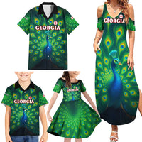 Georgia Peacock Family Matching Summer Maxi Dress and Hawaiian Shirt with Slay in Silence Shine Like a Peacock Design - Wonder Print Shop