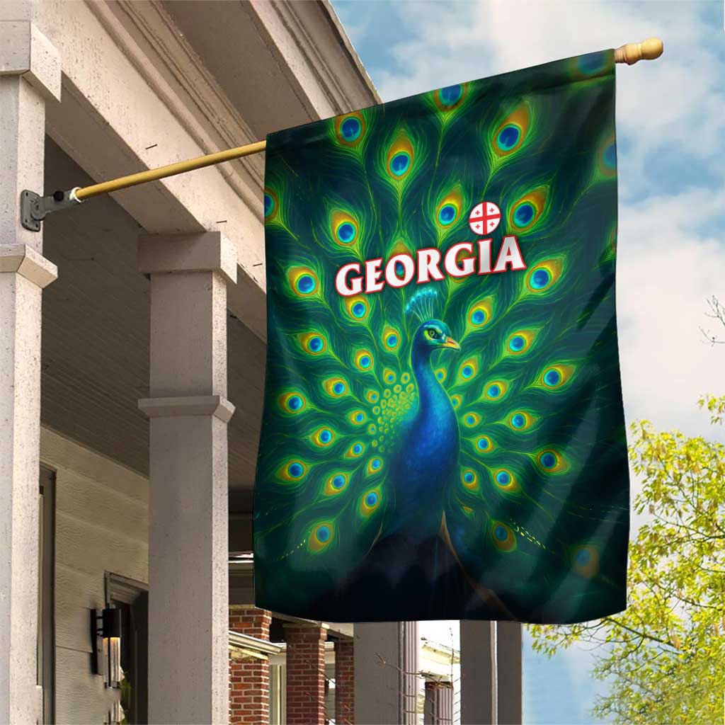 Georgia Peacock Garden Flag with Slay in Silence Shine Like a Peacock Design - Wonder Print Shop