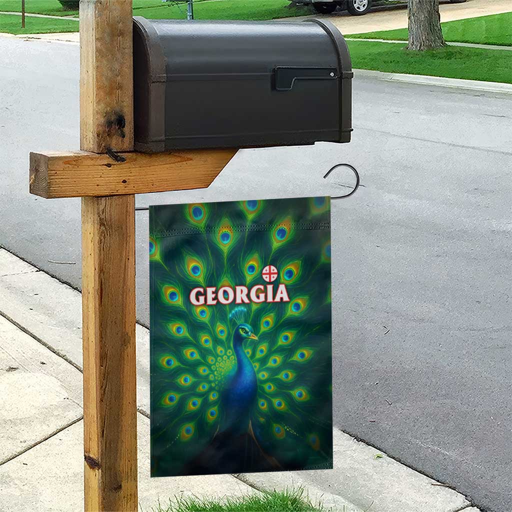 Georgia Peacock Garden Flag with Slay in Silence Shine Like a Peacock Design - Wonder Print Shop
