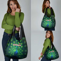 Georgia Peacock Grocery Bag with Slay in Silence Shine Like a Peacock Design - Wonder Print Shop