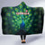Georgia Peacock Hooded Blanket with Slay in Silence Shine Like a Peacock Design - Wonder Print Shop