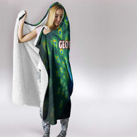 Georgia Peacock Hooded Blanket with Slay in Silence Shine Like a Peacock Design - Wonder Print Shop