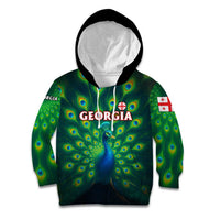 Georgia Peacock Kid Hoodie with Slay in Silence Shine Like a Peacock Design - Wonder Print Shop