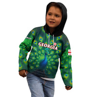 Georgia Peacock Kid Hoodie with Slay in Silence Shine Like a Peacock Design - Wonder Print Shop