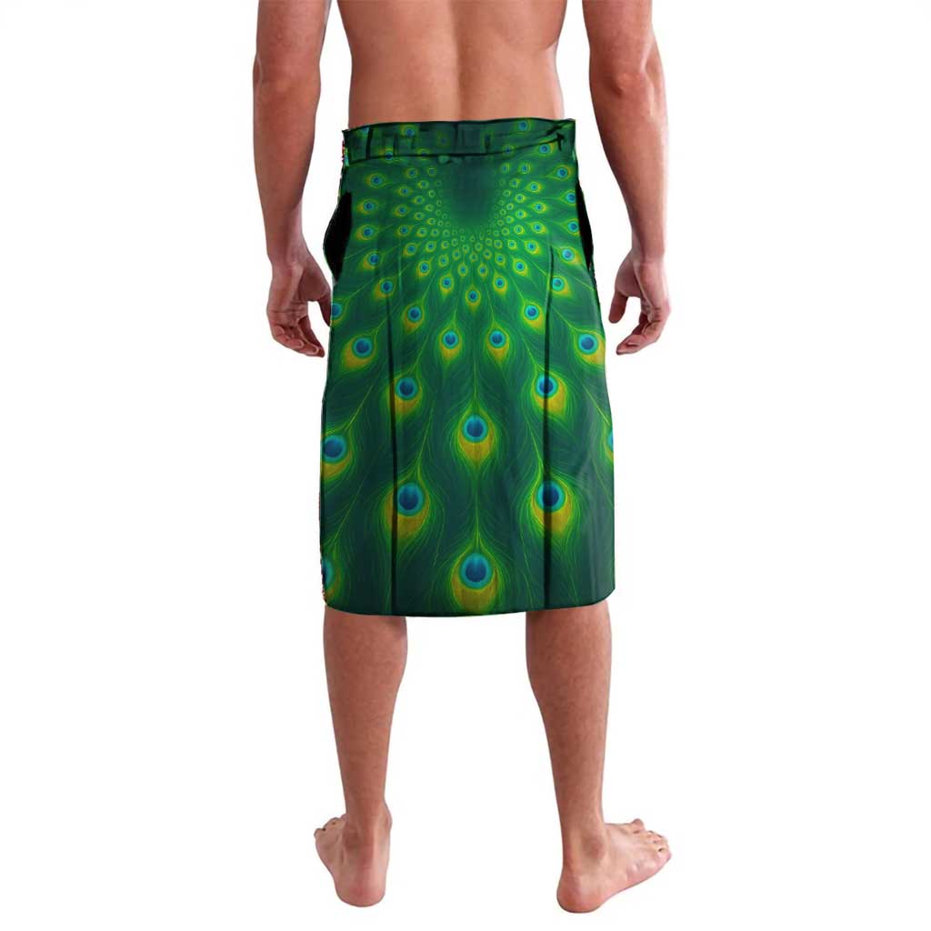 Georgia Peacock Lavalava with Slay in Silence Shine Like a Peacock Design - Wonder Print Shop