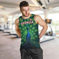 Georgia Peacock Men Tank Top with Slay in Silence Shine Like a Peacock Design - Wonder Print Shop