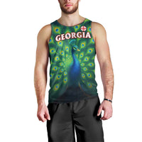 Georgia Peacock Men Tank Top with Slay in Silence Shine Like a Peacock Design - Wonder Print Shop