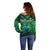 Georgia Peacock Off Shoulder Sweater with Slay in Silence Shine Like a Peacock Design - Wonder Print Shop