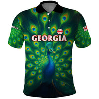 Georgia Peacock Polo Shirt with Slay in Silence Shine Like a Peacock Design - Wonder Print Shop