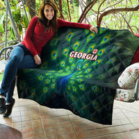 Georgia Peacock Quilt with Slay in Silence Shine Like a Peacock Design - Wonder Print Shop