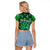 Georgia Peacock Raglan Cropped T Shirt with Slay in Silence Shine Like a Peacock Design - Wonder Print Shop