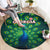 Georgia Peacock Round Carpet with Slay in Silence Shine Like a Peacock Design - Wonder Print Shop