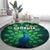 Georgia Peacock Round Carpet with Slay in Silence Shine Like a Peacock Design - Wonder Print Shop