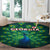 Georgia Peacock Round Carpet with Slay in Silence Shine Like a Peacock Design - Wonder Print Shop
