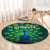 Georgia Peacock Round Carpet with Slay in Silence Shine Like a Peacock Design - Wonder Print Shop